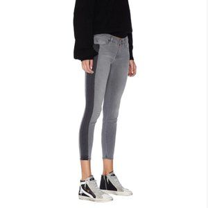 Etienne Marcel Denim Red Zipper Skinny Grey Jeans